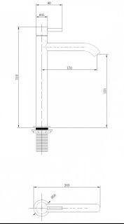 Смеситель для раковины ABBER Wasser Kreis AF8111 хром